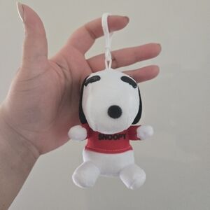 Peanuts: Snoopy Plush Bag Charm- White & Red